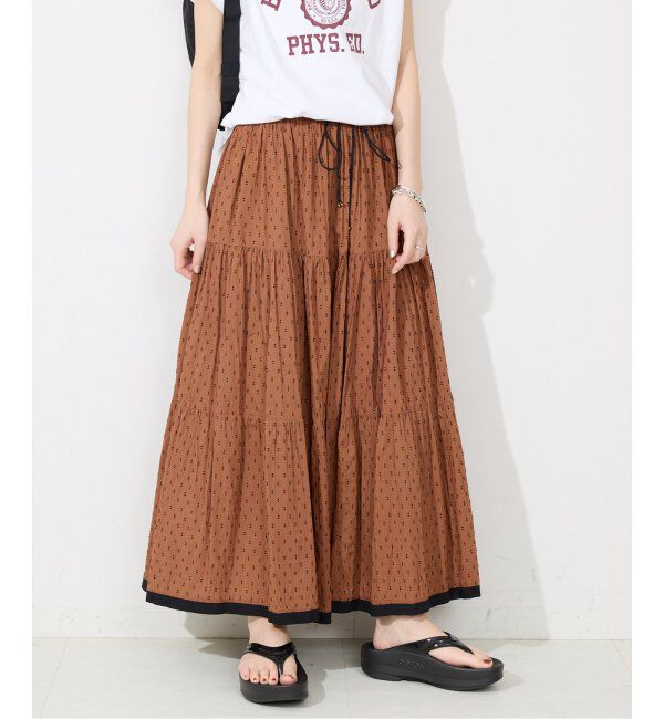 SLOBE IENA「TCドビーティアードスカート」|スカート|