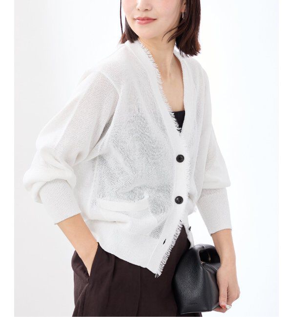 VERMEIL par iena「ペーパーテープヤーン カーデ」|カーディガン|