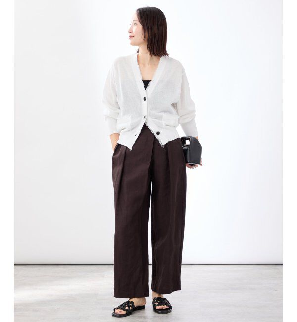 VERMEIL par iena「ペーパーテープヤーン カーデ」|カーディガン|