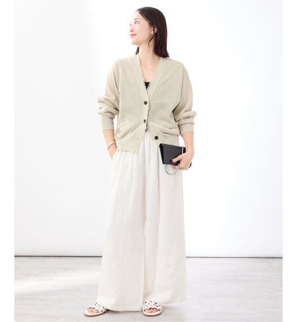 VERMEIL par iena「ペーパーテープヤーン カーデ」|カーディガン|