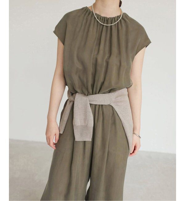 IENA「《追加2》キュプラギャザーネックオールインワン」|オールインワン|