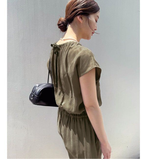 IENA「《追加2》キュプラギャザーネックオールインワン」|オールインワン|