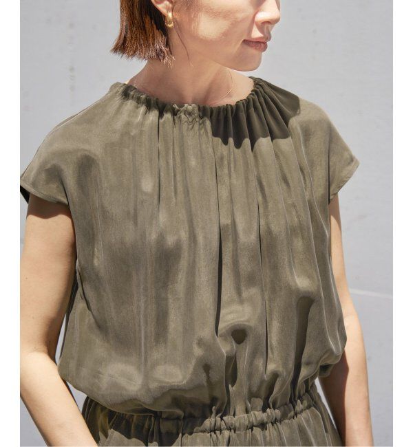 IENA「《追加2》キュプラギャザーネックオールインワン」|オールインワン|