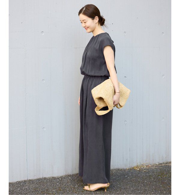 IENA「《追加2》キュプラギャザーネックオールインワン」|オールインワン|