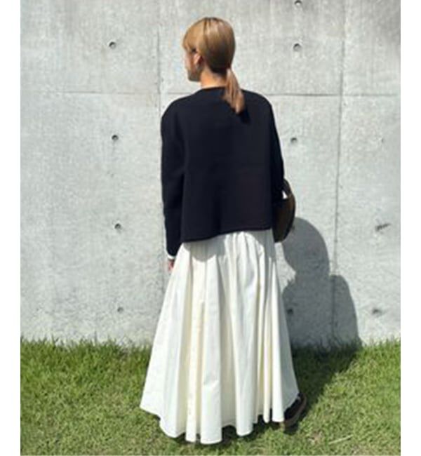 SLOBE IENA「《一部WEB・店舗限定カラーあり》ダブルフェイスニットジャケット」|カーディガン|