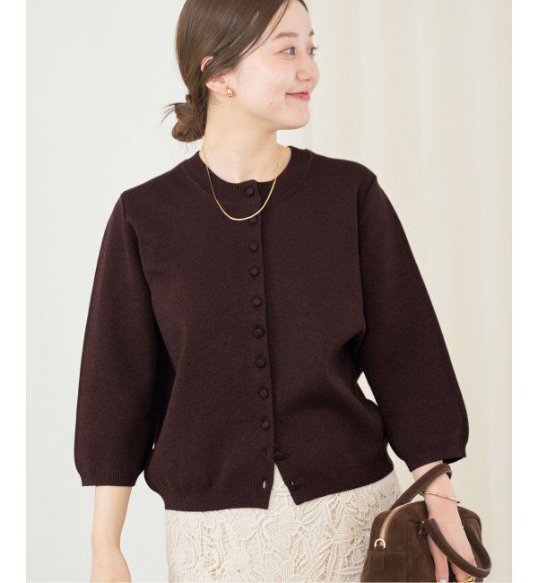 IENA「Debussyミニカーディガン」|カーディガン|ブラウン