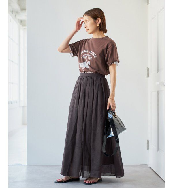 IENA「ラミーギャザーロングスカート」|スカート|