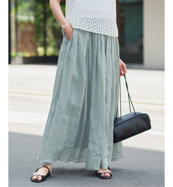 IENA「ラミーギャザーロングスカート」|スカート|