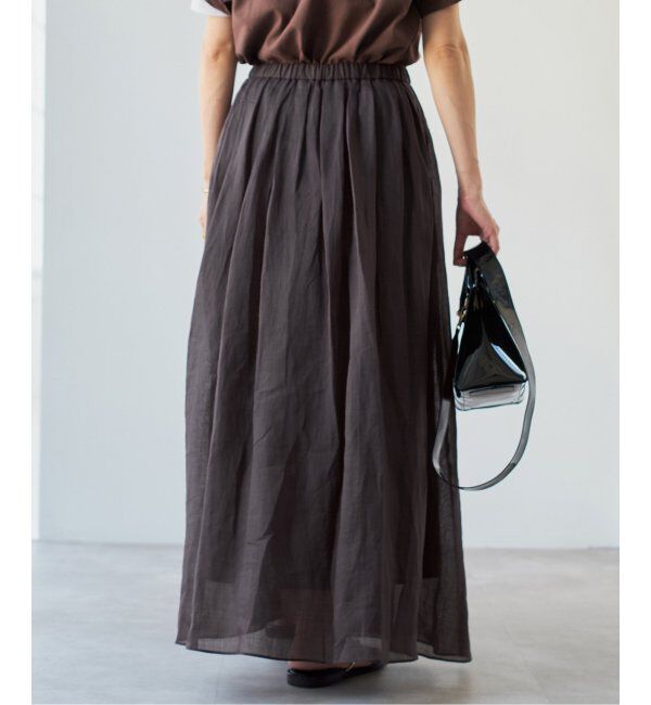 IENA「ラミーギャザーロングスカート」|スカート|