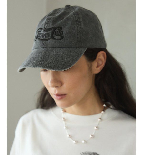 IENA「BLACK フレンチロゴキャップ」|キャップ・キャスケット|ブラック