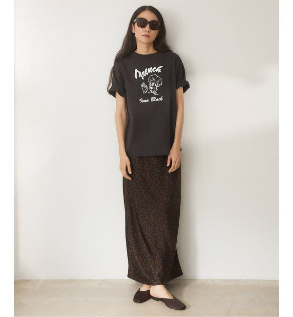 IENA「BLACK レオパードスカート」|スカート|