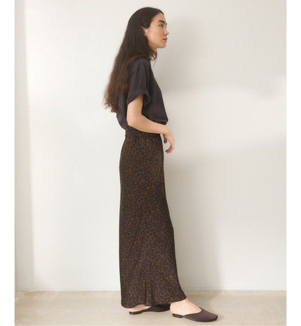 IENA「BLACK レオパードスカート」|スカート|
