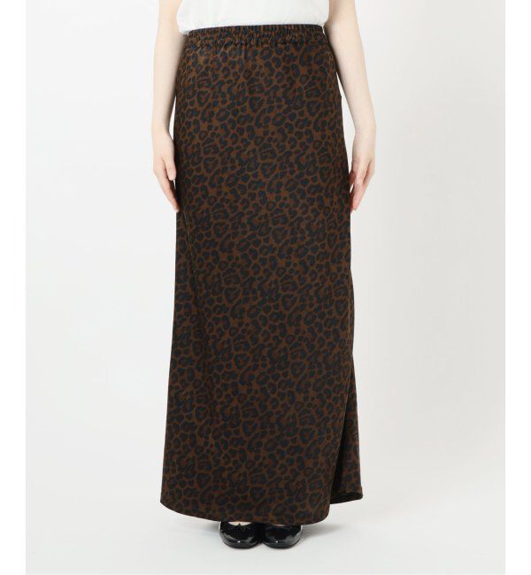 IENA「BLACK レオパードスカート」|スカート|
