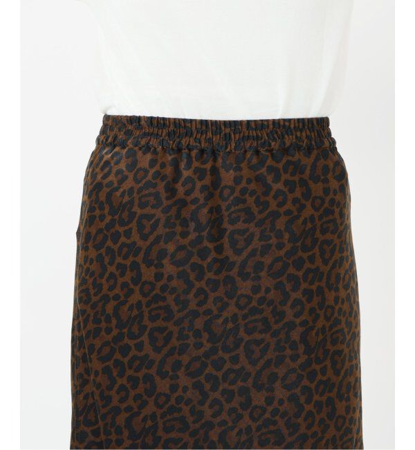 IENA「BLACK レオパードスカート」|スカート|