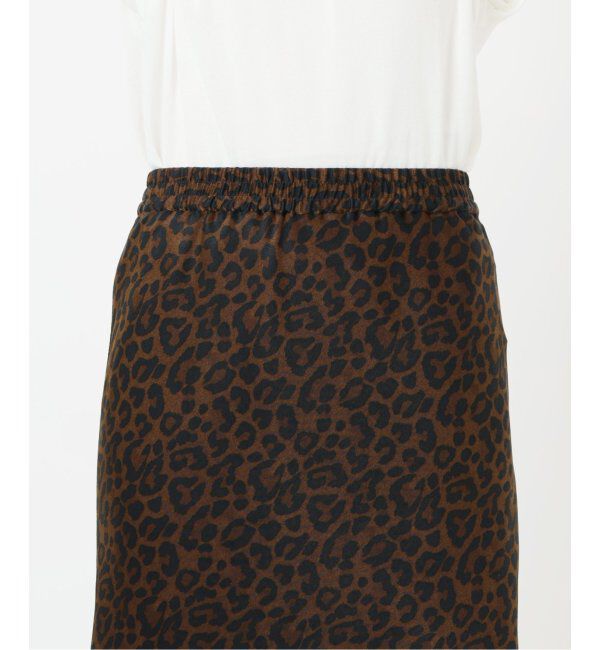 IENA「BLACK レオパードスカート」|スカート|