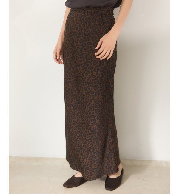 IENA「BLACK レオパードスカート」|スカート|