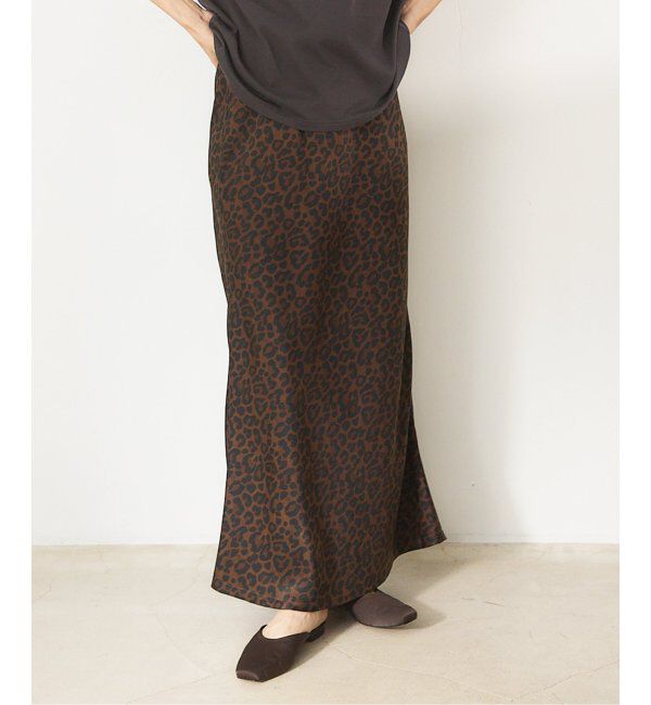 IENA「BLACK レオパードスカート」|スカート|