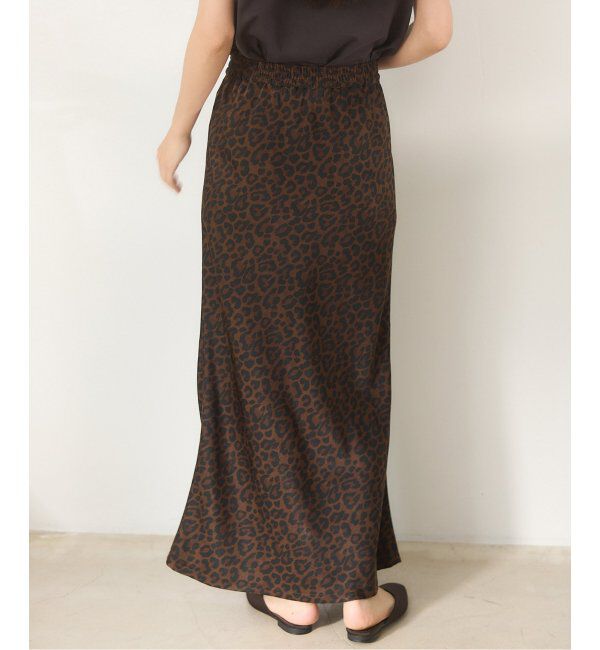 IENA「BLACK レオパードスカート」|スカート|