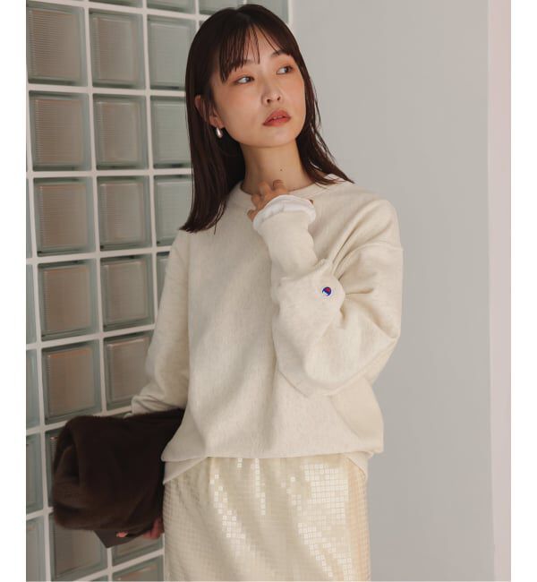 SLOBE IENA「《追加2》Champion/チャンピオン SLOBE別注 無地ガゼットスウェット」|スウェット・ジャージ|