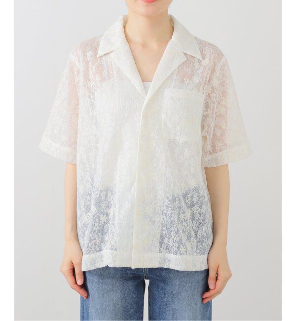 SLOBE IENA「HOSBJERG/ホスビョーグ レースシャツ 2709 TALI SHIRT」|シャツ・ブラウス|ホワイト