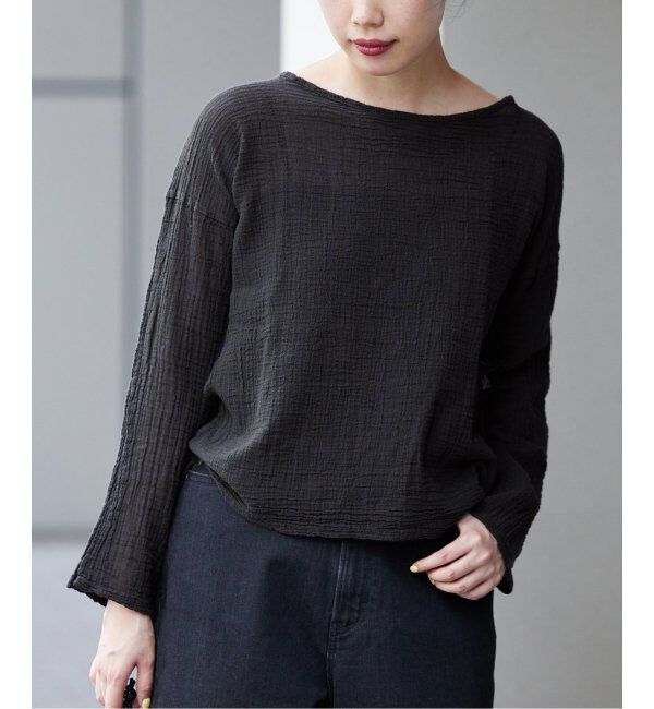 IENA「《追加》LES ATELIERS FRANCAIS DE CONFECTION ロングスリーブトップス」|シャツ・ブラウス|ブラック