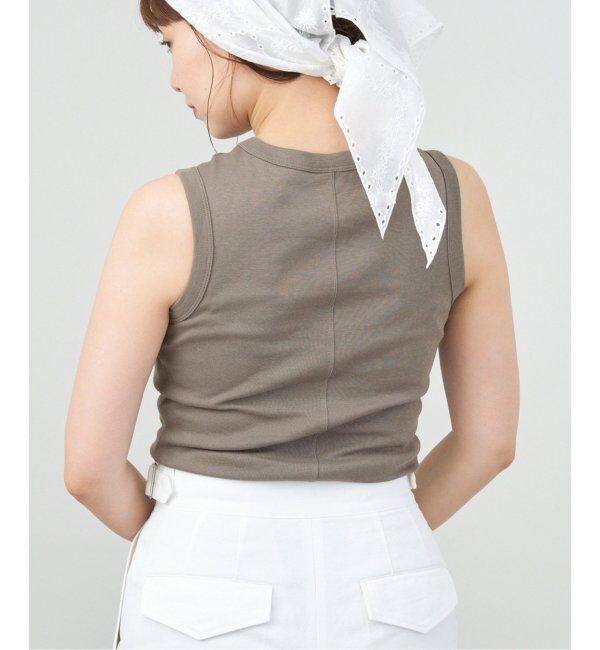 IENA「FLORE FLORE/フローレフローレ ESME TANK タンクトップ」|タンクトップ|ベージュ