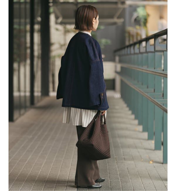 IENA「MACKINTOSH/マッキントッシュ 別注 HUMBIE DENIM JACKET ノーカラーコート」|ノーカラーコート|