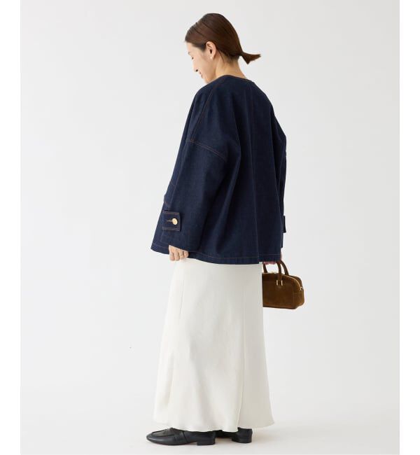 IENA「MACKINTOSH/マッキントッシュ 別注 HUMBIE DENIM JACKET ノーカラーコート」|ノーカラーコート|