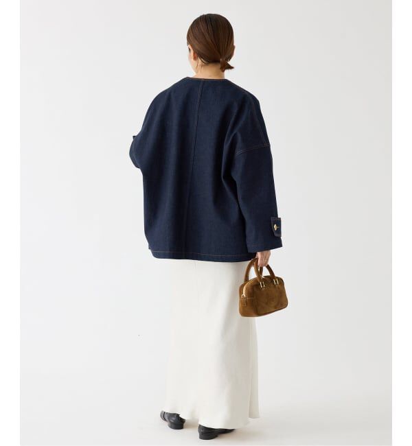 IENA「MACKINTOSH/マッキントッシュ 別注 HUMBIE DENIM JACKET ノーカラーコート」|ノーカラーコート|