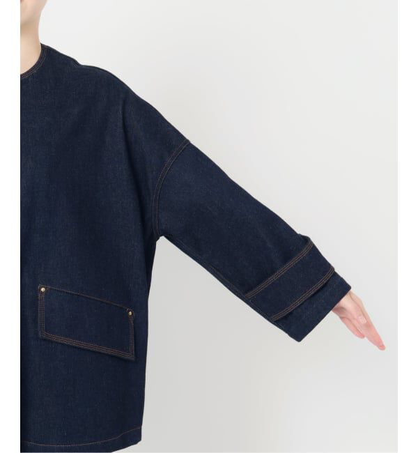 IENA「MACKINTOSH/マッキントッシュ 別注 HUMBIE DENIM JACKET ノーカラーコート」|ノーカラーコート|