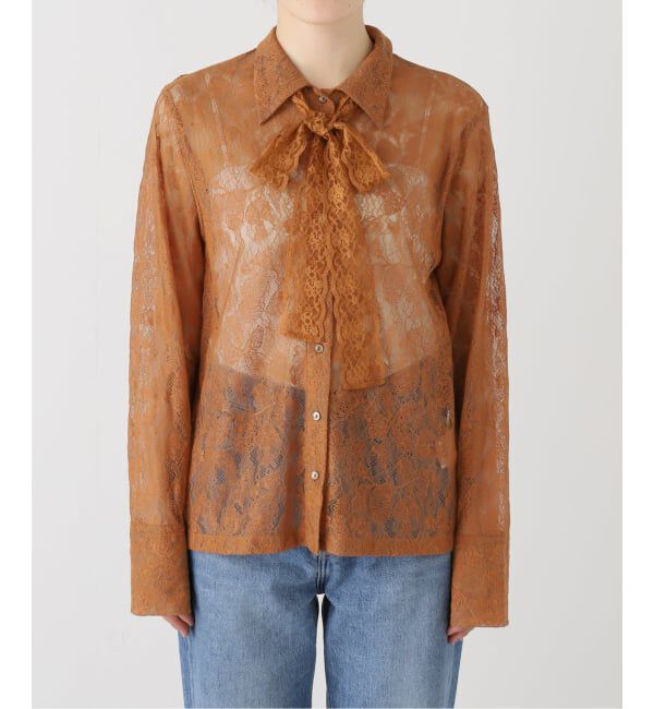 SLOBE IENA「レースボウタイブラウス」|シャツ・ブラウス|