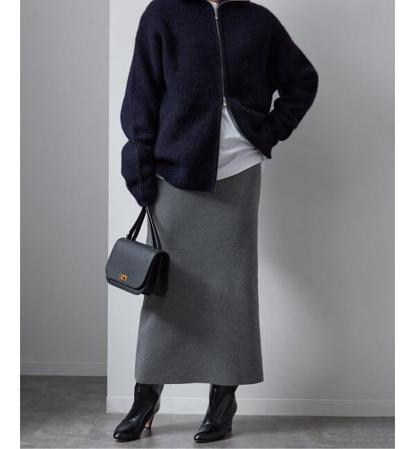 VERMEIL par iena「wool knit narrow スカート」|スカート|グレーA