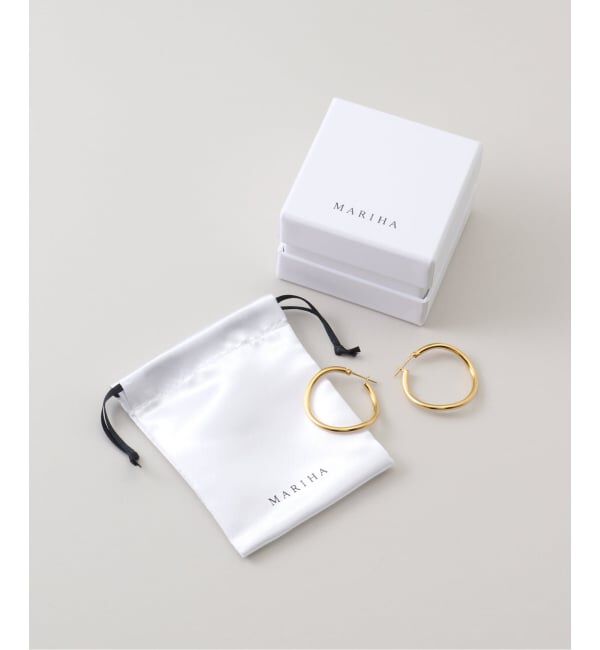 IENA「MARIHA/マリハ Innocent Light フープピアス ウェーブM」|ピアス|