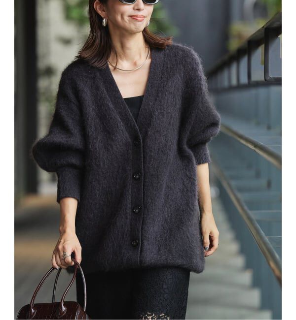 VERMEIL par iena「Mohair Rich Blend カーディガン」|カーディガン|グレー
