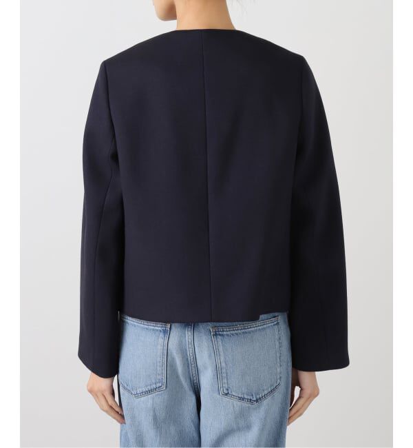 IENA「ボンディングジャケット」|ノーカラージャケット|