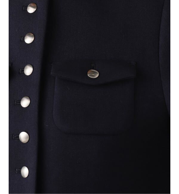 IENA「ボンディングジャケット」|ノーカラージャケット|