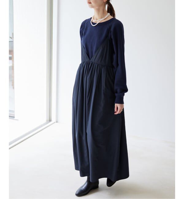 SLOBE IENA「《WEB限定/追加3》タフタギャザーキャミワンピース」|ワンピース|