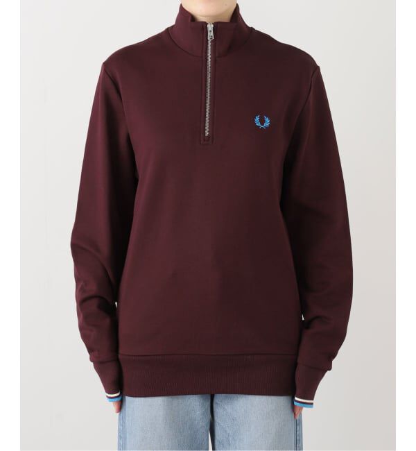 SLOBE IENA「FRED PERRY/フレッドペリー ハーフジップスウェット M3574」|スウェット・ジャージ|ボルドー