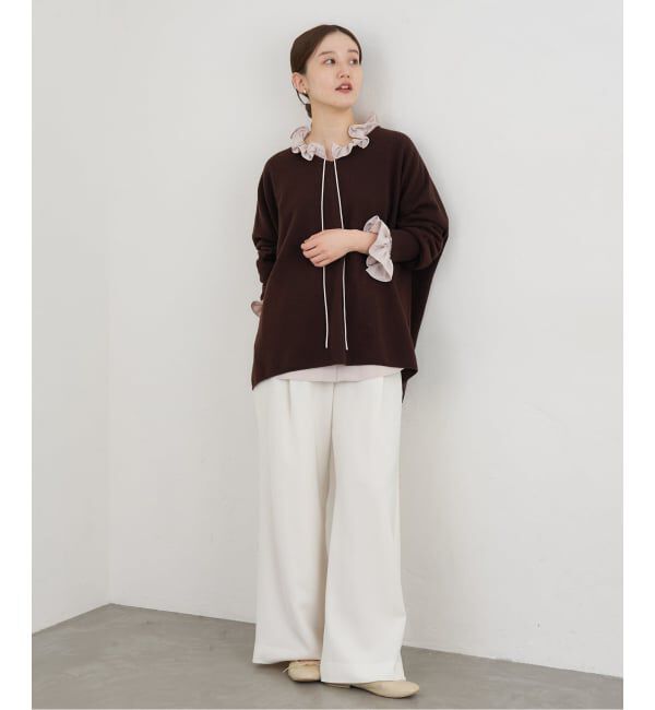 IENA「《追加3》Fineニュージーウール ニュアンス Vプルオーバー」|ニット・セーター|