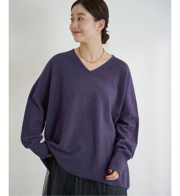 IENA「《追加3》Fineニュージーウール ニュアンス Vプルオーバー」|ニット・セーター|