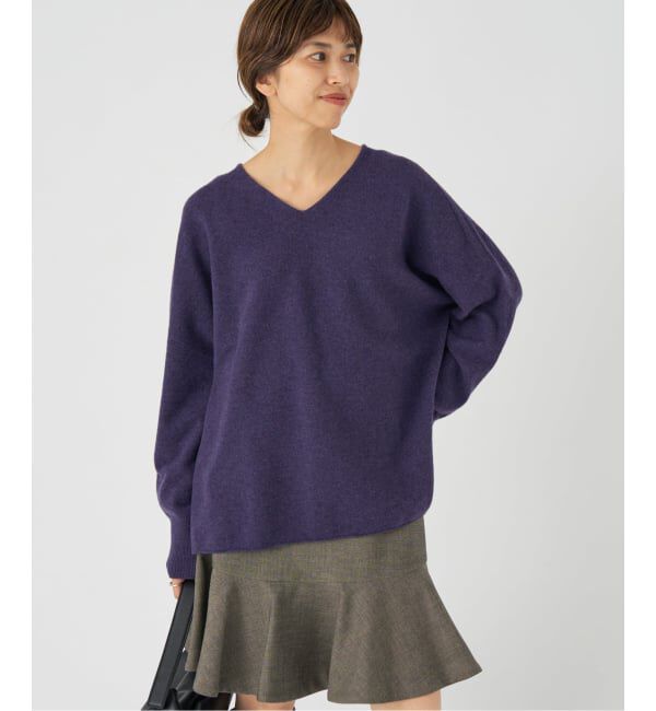 IENA「《追加3》Fineニュージーウール ニュアンス Vプルオーバー」|ニット・セーター|