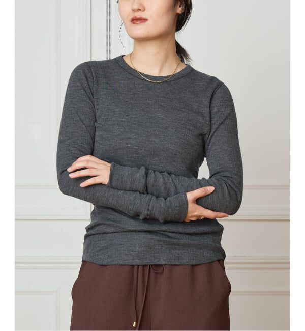 IENA LA BOUCLE「IENA LA BOUCLE ウールテレコクルーネックプルオーバー」|Tシャツ・カットソー|