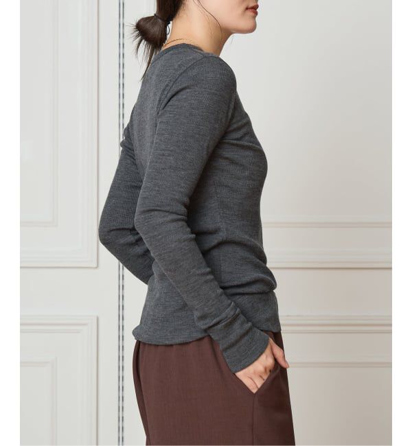 IENA LA BOUCLE「IENA LA BOUCLE ウールテレコクルーネックプルオーバー」|Tシャツ・カットソー|