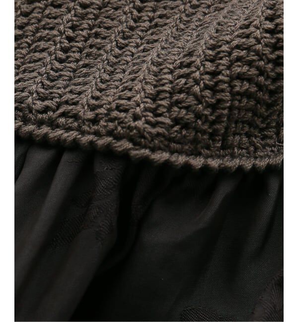 IENA LA BOUCLE「CORDERA/コルデラ HANDMADE CROCHETドレス 252055-DB-U」|ワンピース|