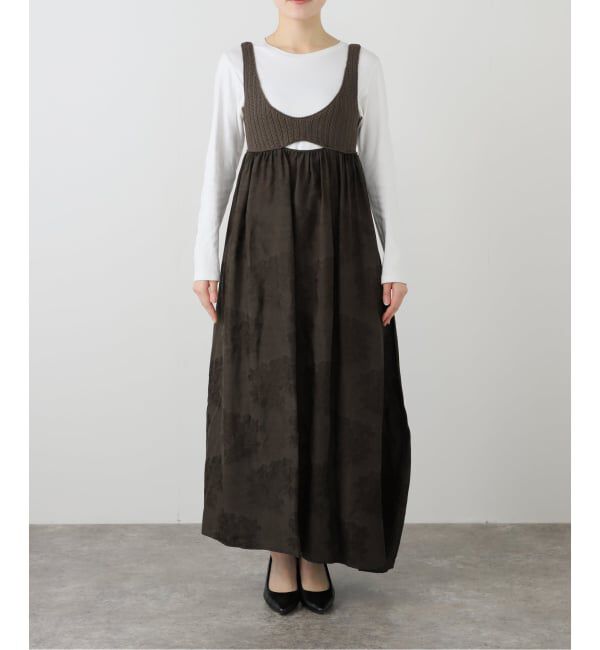 IENA LA BOUCLE「CORDERA/コルデラ HANDMADE CROCHETドレス 252055-DB-U」|ワンピース|