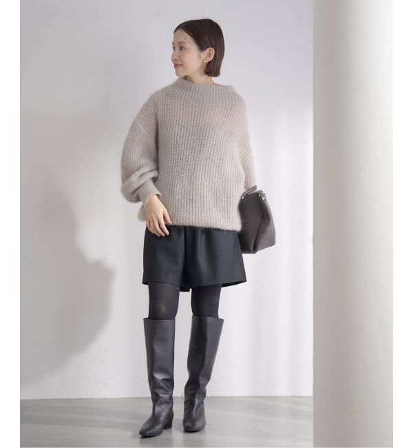 IENA「キッドモヘヤミックス 片畦プルオーバー」|ニット・セーター|