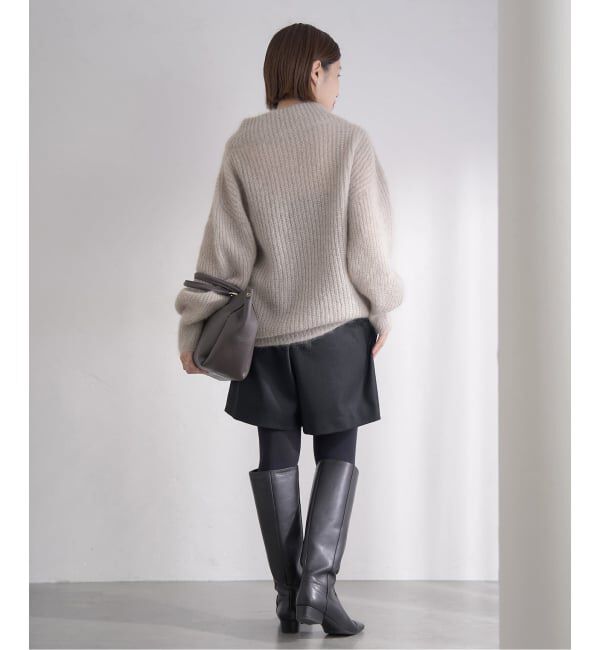 IENA「キッドモヘヤミックス 片畦プルオーバー」|ニット・セーター|