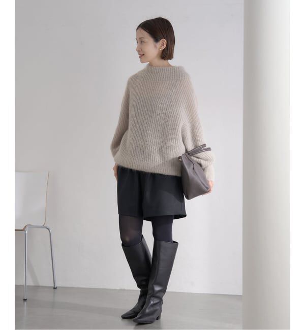 IENA「キッドモヘヤミックス 片畦プルオーバー」|ニット・セーター|