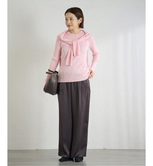 IENA「EXメリノリブ クルーネックプルオーバー」|ニット・セーター|