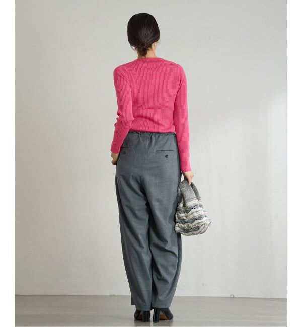 IENA「EXメリノリブ クルーネックプルオーバー」|ニット・セーター|